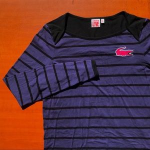 RARE Designer Collection Lacoste L!VE Boatneck Tee